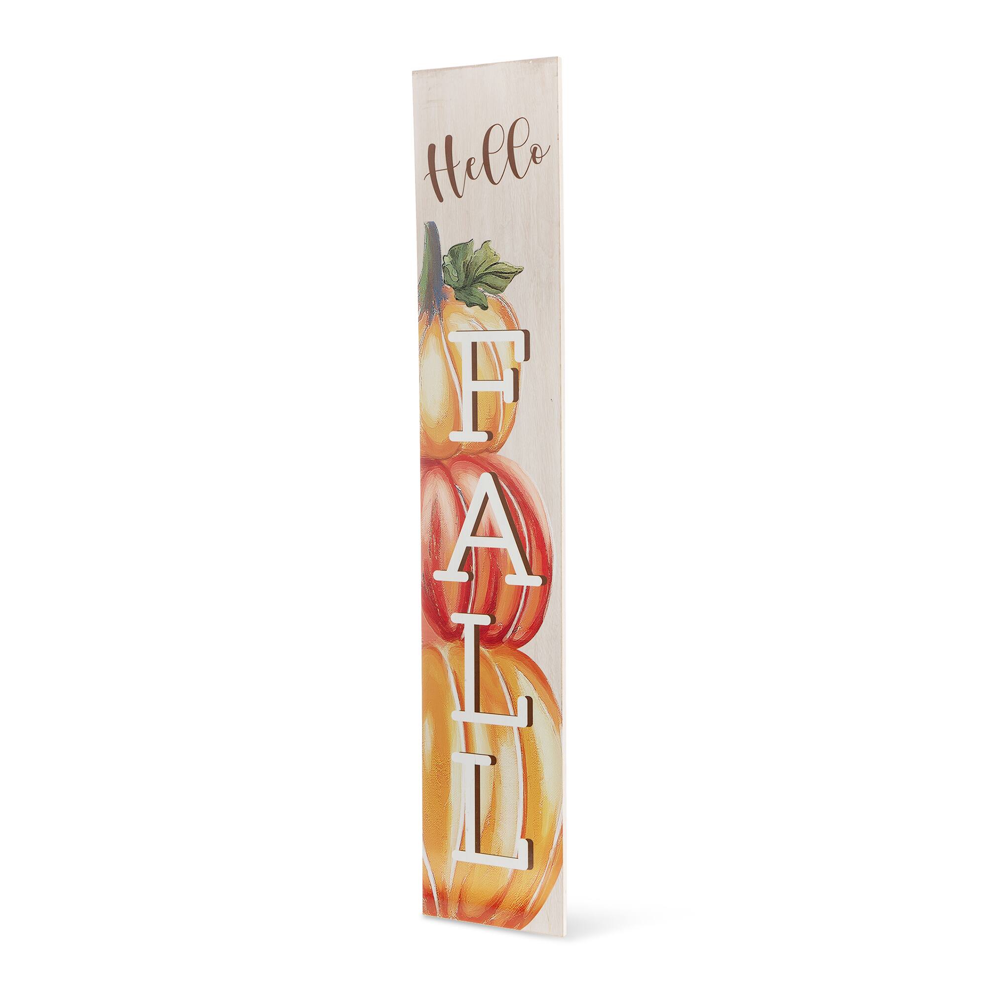 Glitzhome® 3.5ft. Hello Fall Wooden Porch Sign